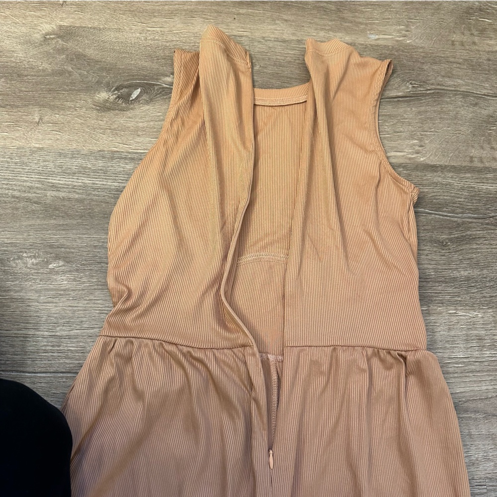 Elegant Tan Jumpsuit - Picture 11 of 12
